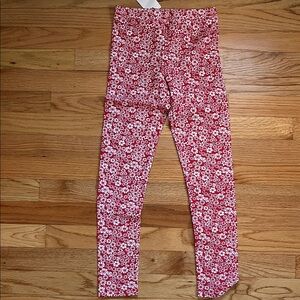 NWT Crewcuts Red Floral Leggings